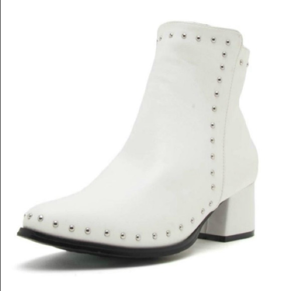 white boots with studs